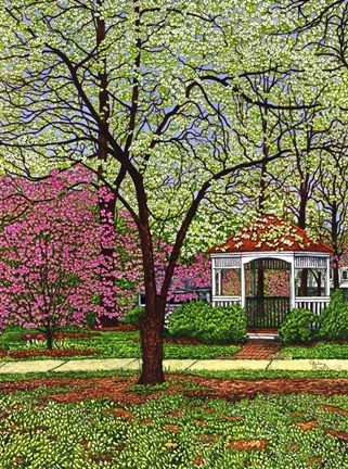 Framed Springtime In The Park Print