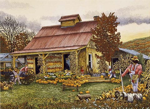 Framed Pumpkin Shed Print