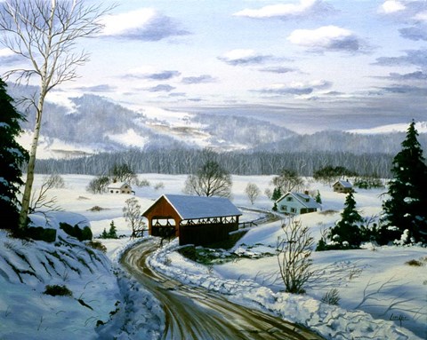 Framed Winter Landscape 15 Print