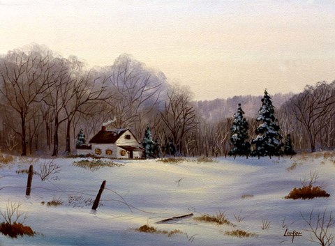 Framed Winter Landscape 16 Print