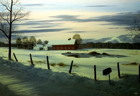 Framed Winter Landscape 17 Print