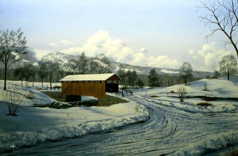 Framed Winter Landscape 27 Print
