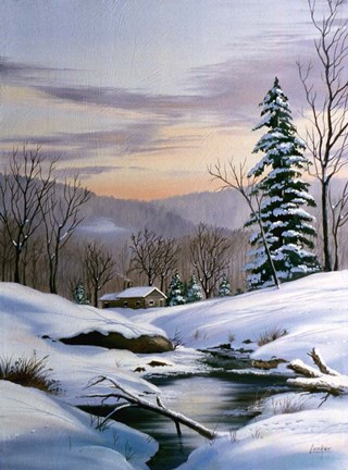 Framed Winter Landscape 36 Print