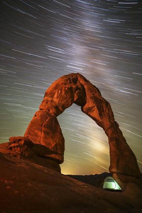 Framed Delicate Arch Star Trails Print
