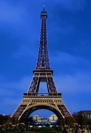Framed Eiffel Tower Blue Hour Print