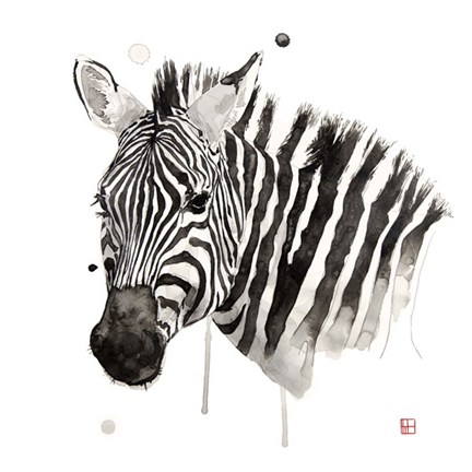 Framed Zebra II Print