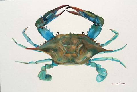 Framed Blue Crab Print