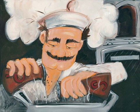 Framed Salt and Pepper Chef Print