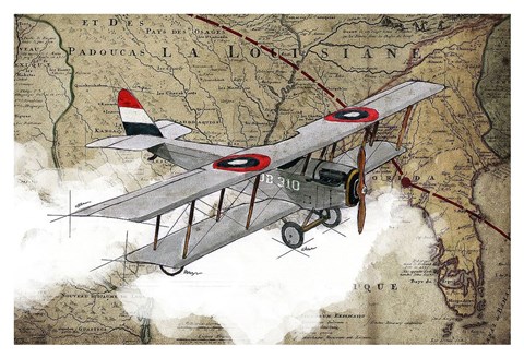 Framed Biplane 4 Print