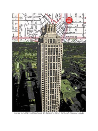 Framed 191 Peachtree Tower Print