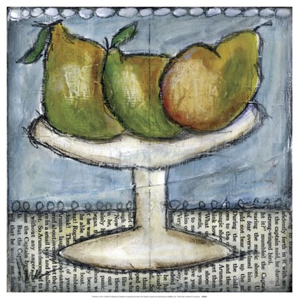 Framed Three Pears Print