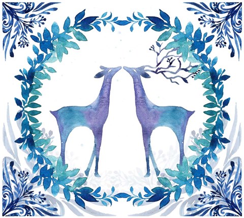 Framed Winter Tales Deer Print