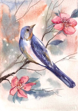 Framed Watercolor Bird Print