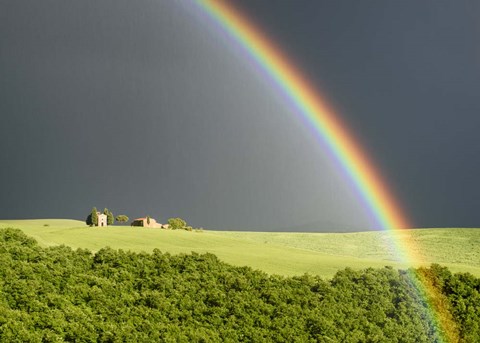 Framed Rain and Rainbow Print