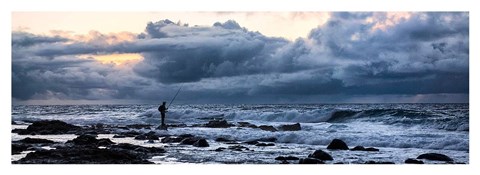 Framed Surf Fishing Print