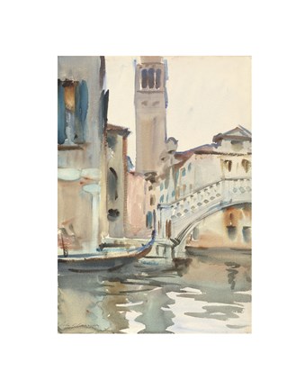 Framed Bridge and Campanile, Venice, 1902/04 Print