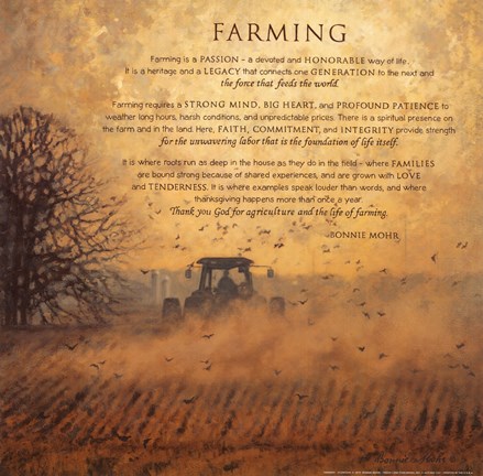 Framed Farming Print