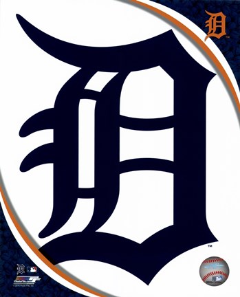Framed 2016 Detroit Tigers Team Logo Print