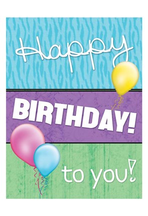 Framed Happy Birthday To You Print