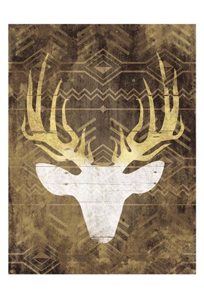 Framed Deer In The Light Mate Print