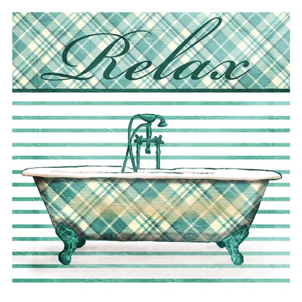 Framed Relaxed Plaid Bath Print