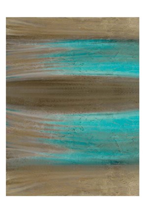 Framed Turquoise Stream 1 Print