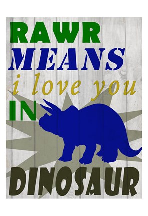 Framed Rawr Means Print