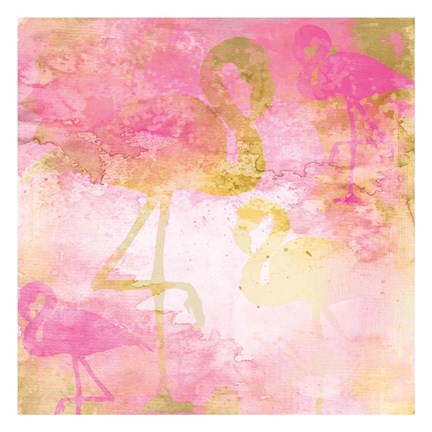 Framed Flamingo Pink 1 Print