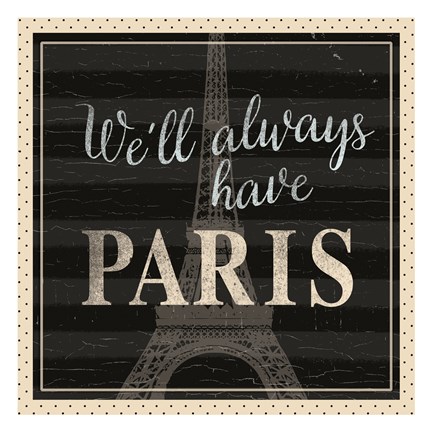 Framed Always Paris Dots Print