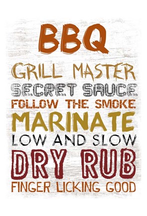 Framed BBQ Board Print