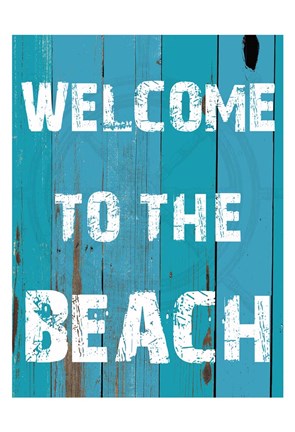 Framed Welcome To The Beach Print