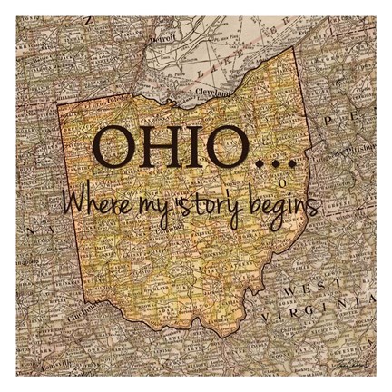 Framed Story Ohio Print