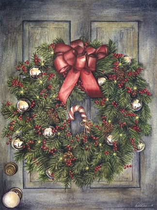 Framed Holiday Wreath Print