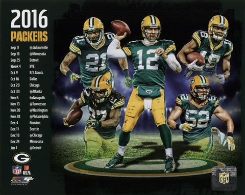 Framed Green Bay Packers 2016 Team Composite Print