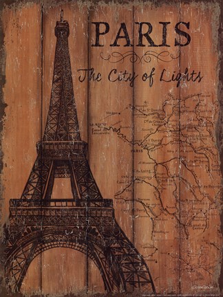 Framed Paris Travel Poster Print