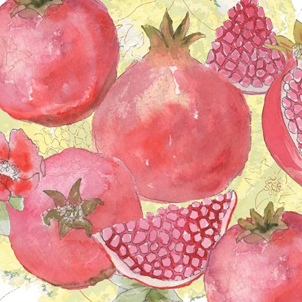 Framed Pomegranate Medley I Print