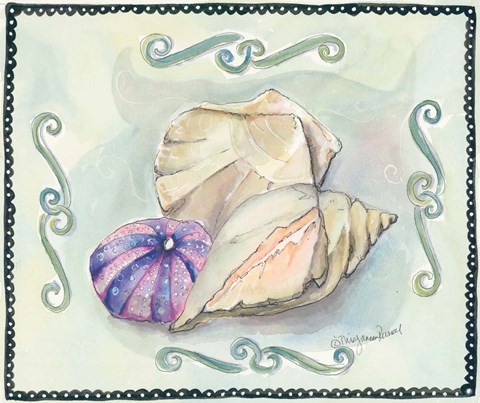 Framed Seashells III Print