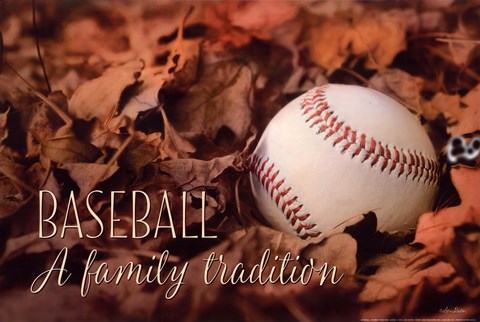 Framed Baseball - A Family Tradition Print