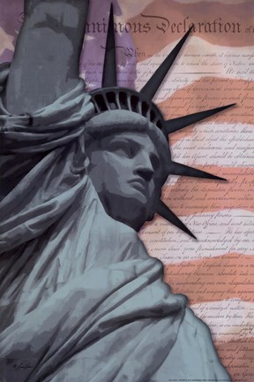Framed Lady Liberty Print