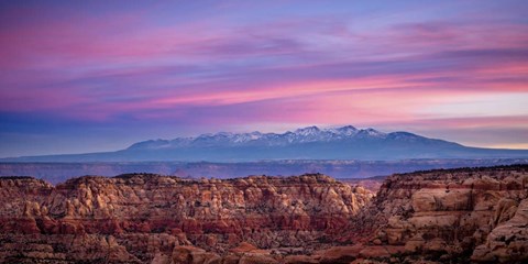 Framed Canyon and Mountains Print