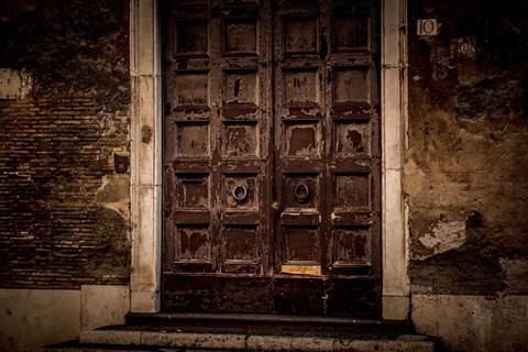 Framed Brown Door Print