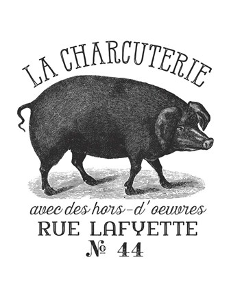 Framed French Pig Print