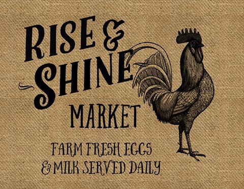 Framed Rise And Shine Market Print