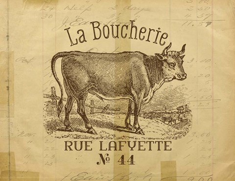 Framed French Cow Print