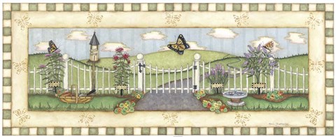 Framed Butterfly Fence Print