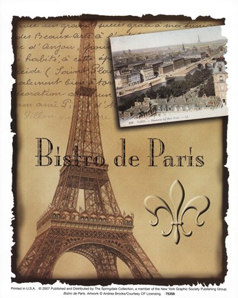 Framed Bistro De Paris Print