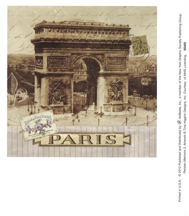 Framed Parisian Memoirs 2 Print