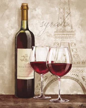 Framed Wine in Paris IV Print