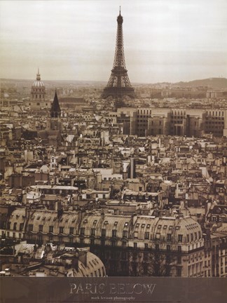 Framed Paris Below Print