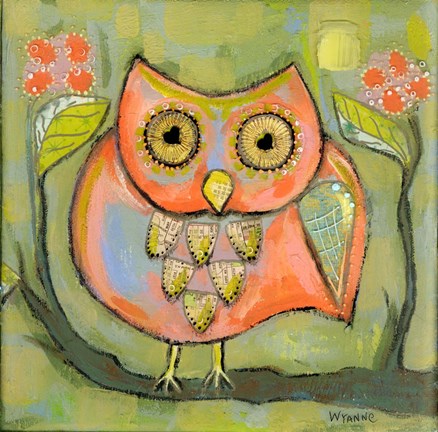 Framed Love Shy Owl Print